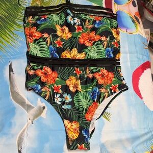 Tropical Floral Women's One Piece Swimsuit